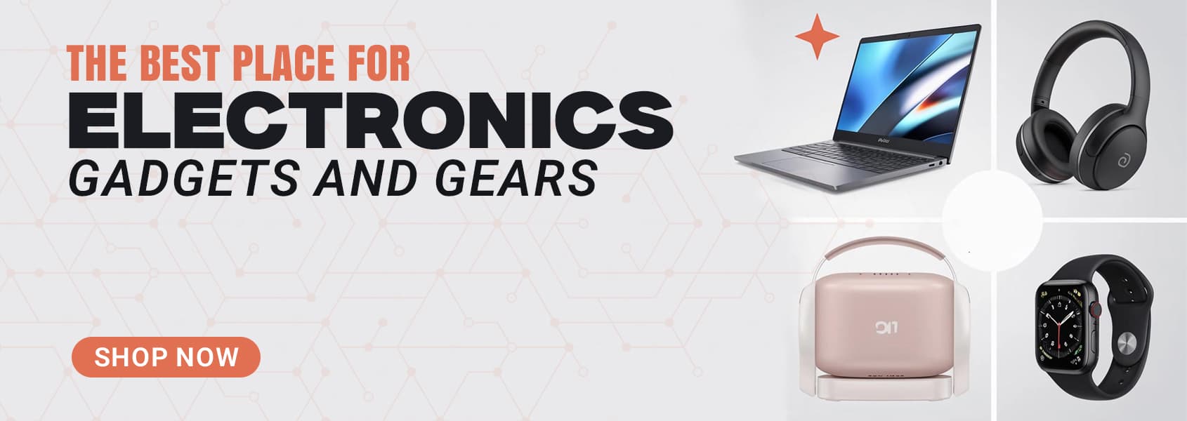 Electronics store banner